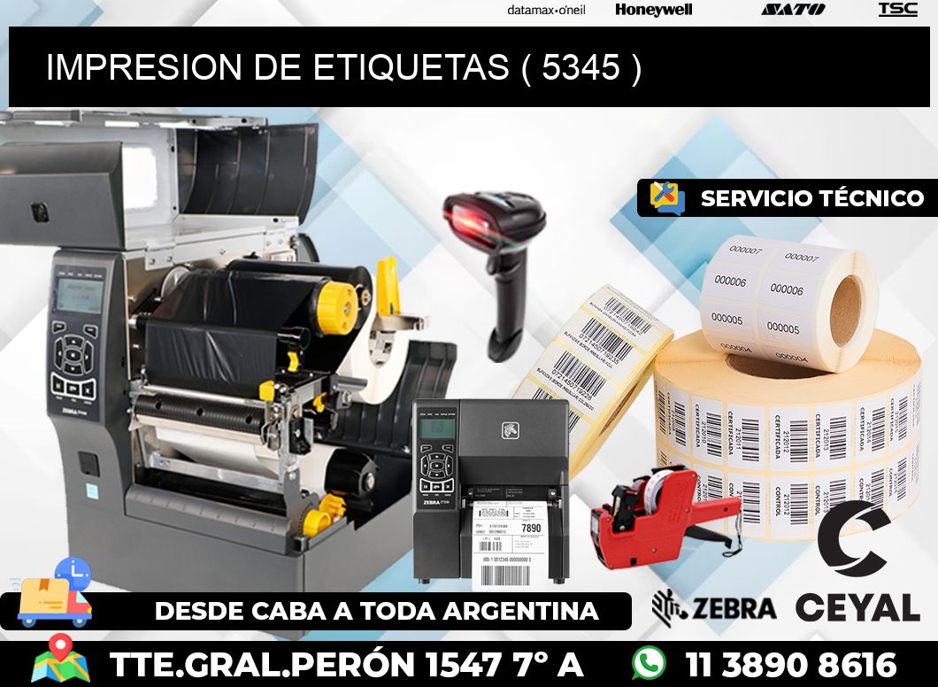 IMPRESION DE ETIQUETAS ( 5345 )