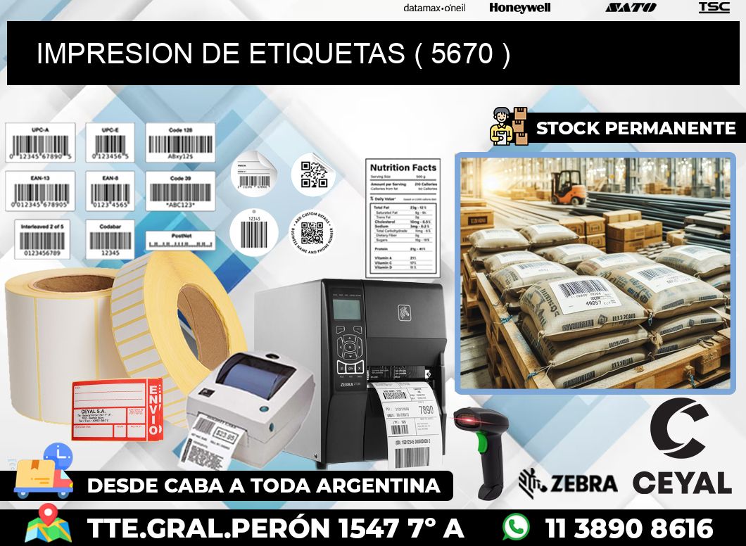 IMPRESION DE ETIQUETAS ( 5670 )