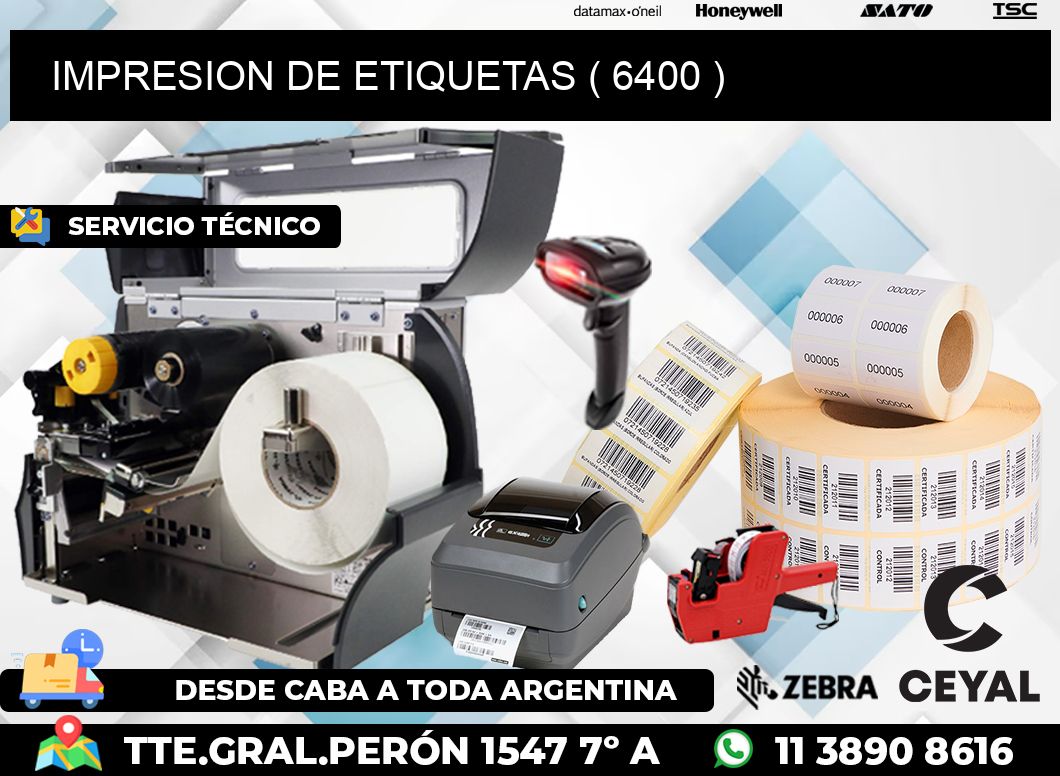 IMPRESION DE ETIQUETAS ( 6400 )