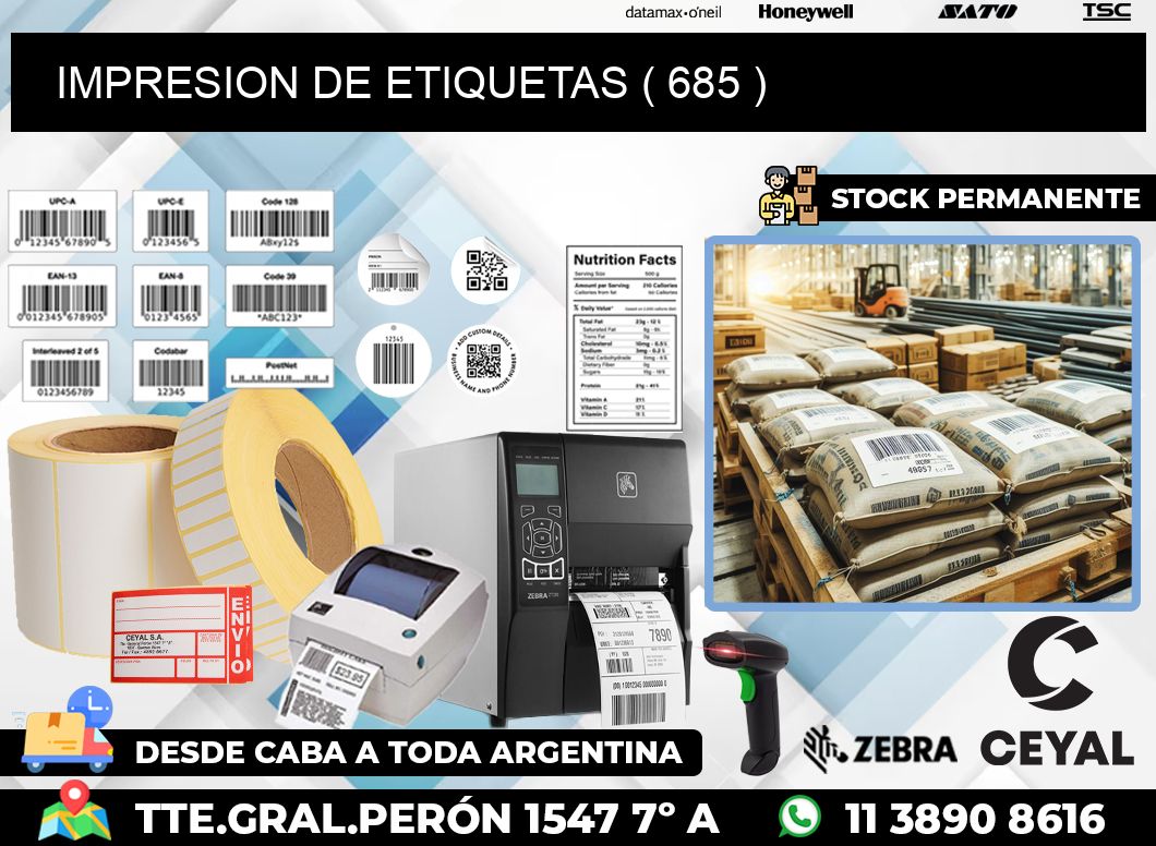 IMPRESION DE ETIQUETAS ( 685 )