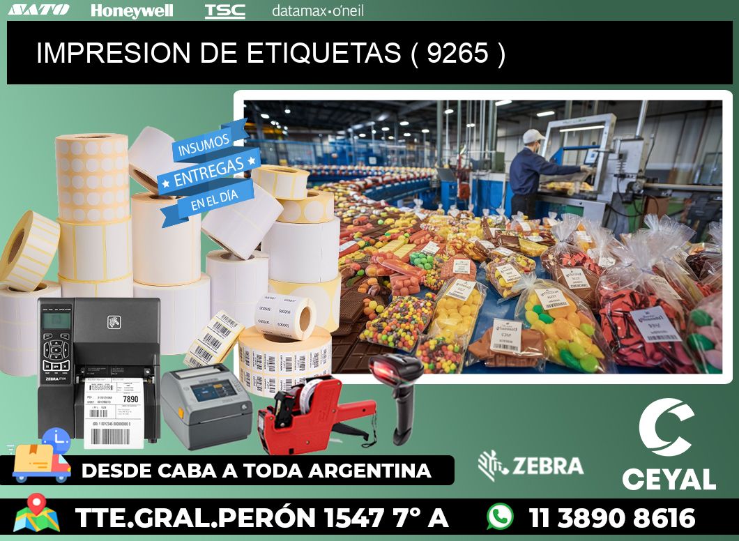 IMPRESION DE ETIQUETAS ( 9265 )