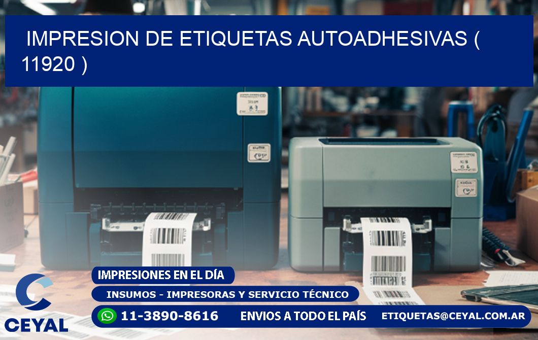 IMPRESION DE ETIQUETAS AUTOADHESIVAS ( 11920 )