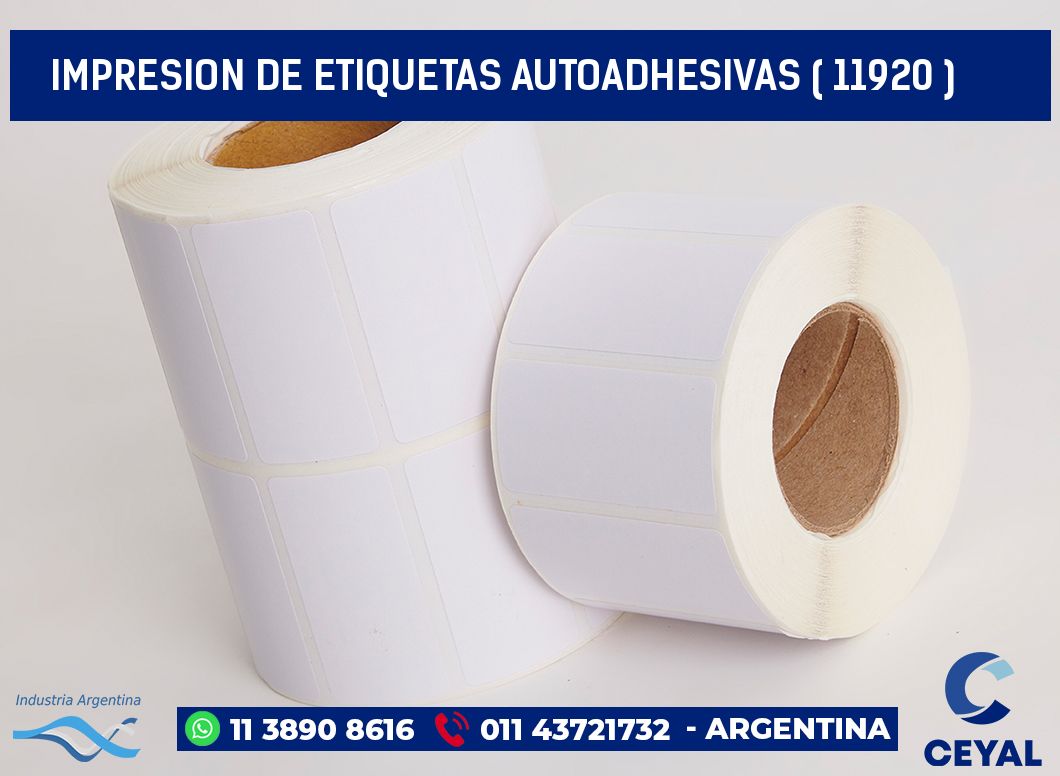 IMPRESION DE ETIQUETAS AUTOADHESIVAS ( 11920 )