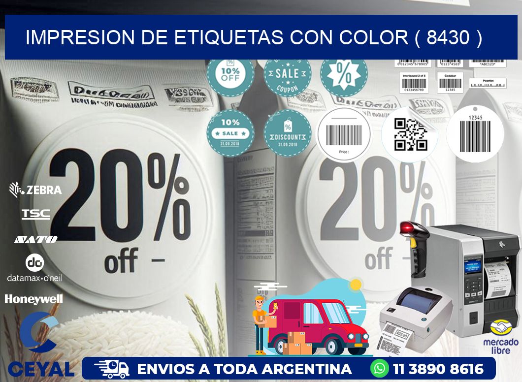 IMPRESION DE ETIQUETAS CON COLOR ( 8430 )