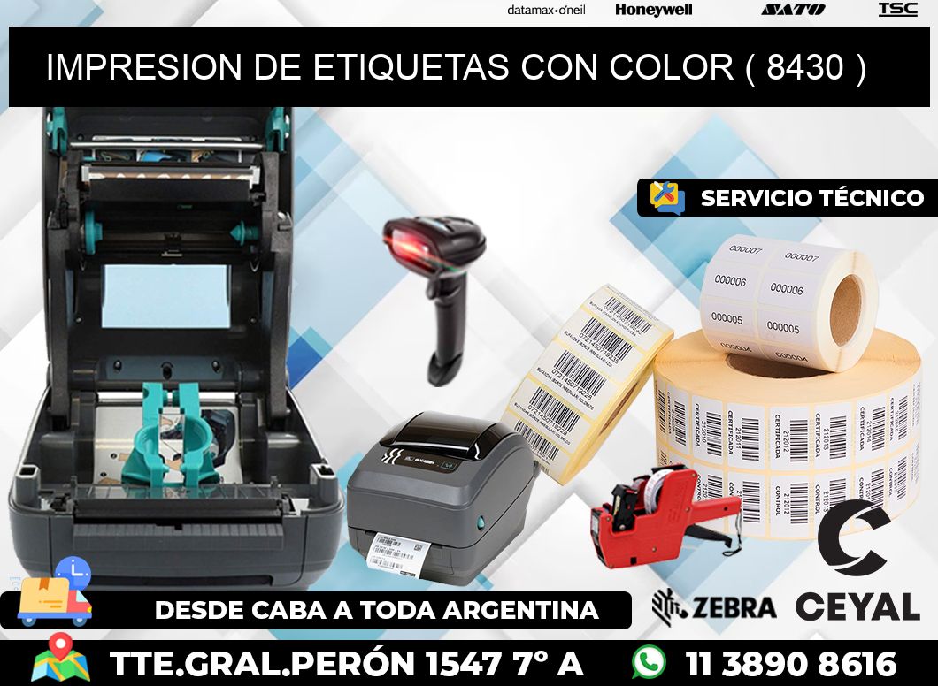 IMPRESION DE ETIQUETAS CON COLOR ( 8430 )