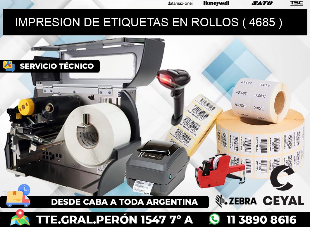 IMPRESION DE ETIQUETAS EN ROLLOS ( 4685 )