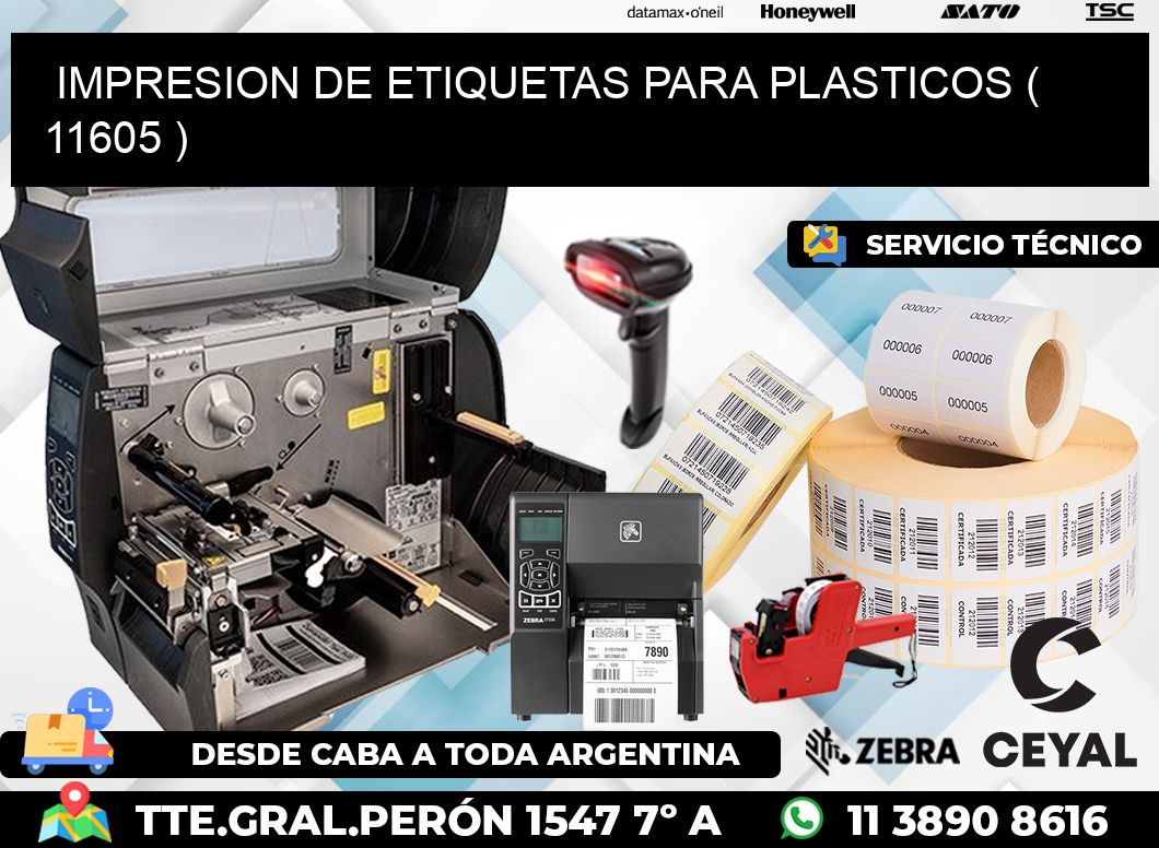 IMPRESION DE ETIQUETAS PARA PLASTICOS ( 11605 )