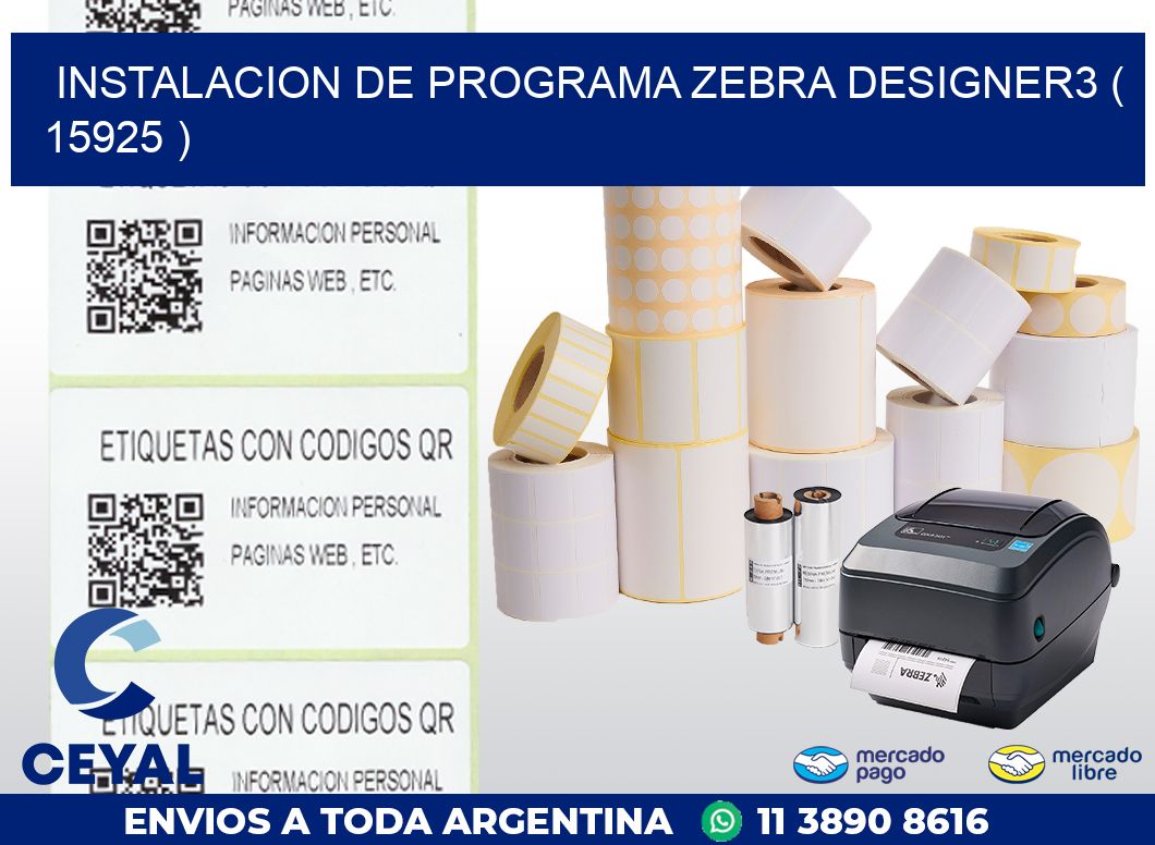 INSTALACION DE PROGRAMA ZEBRA DESIGNER3 ( 15925 )