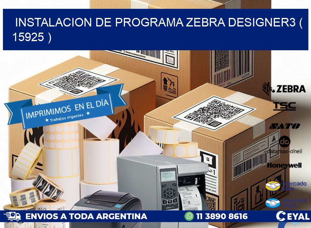 INSTALACION DE PROGRAMA ZEBRA DESIGNER3 ( 15925 )