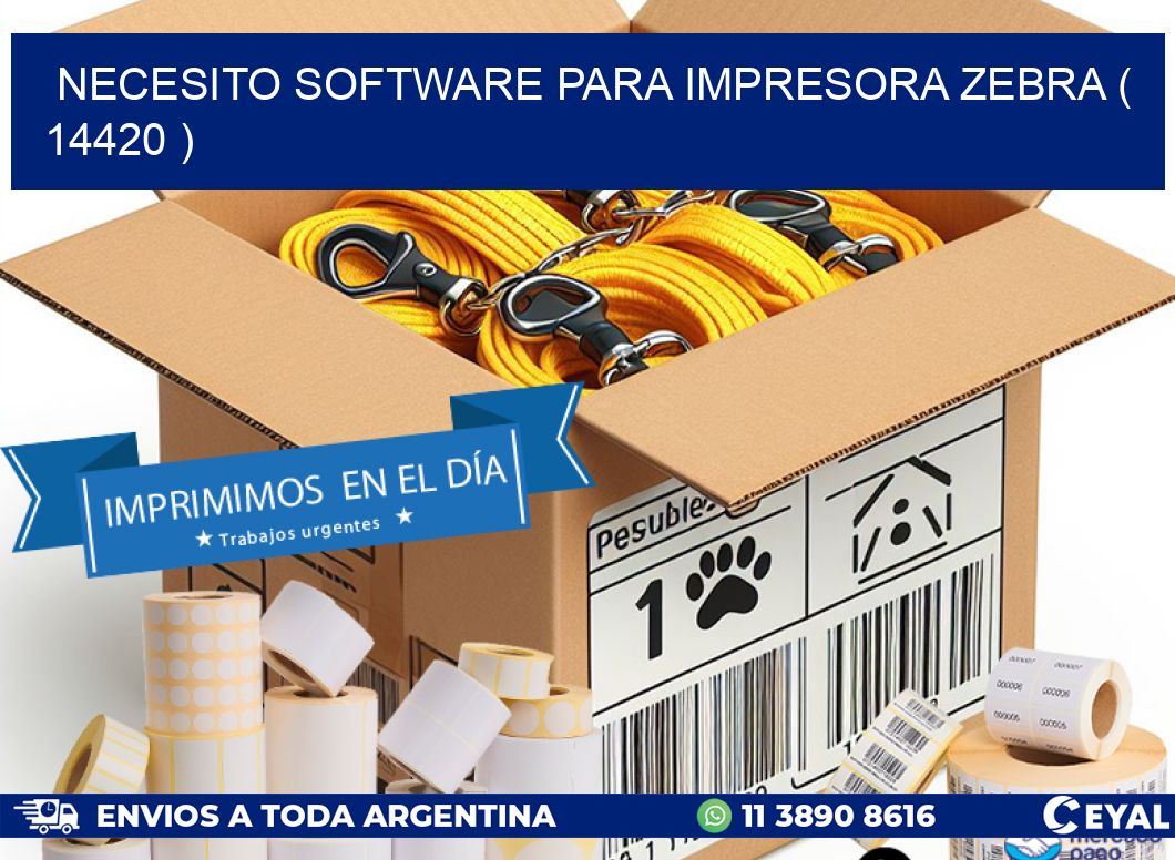 NECESITO SOFTWARE PARA IMPRESORA ZEBRA ( 14420 )