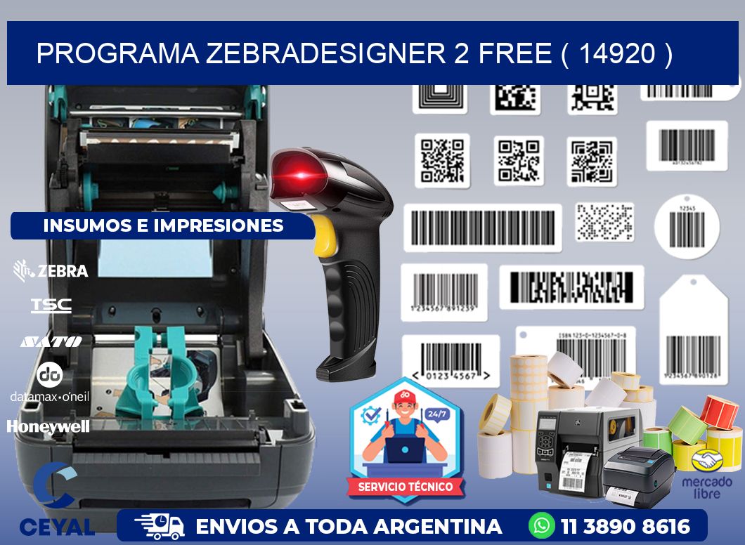 PROGRAMA ZEBRADESIGNER 2 FREE ( 14920 )