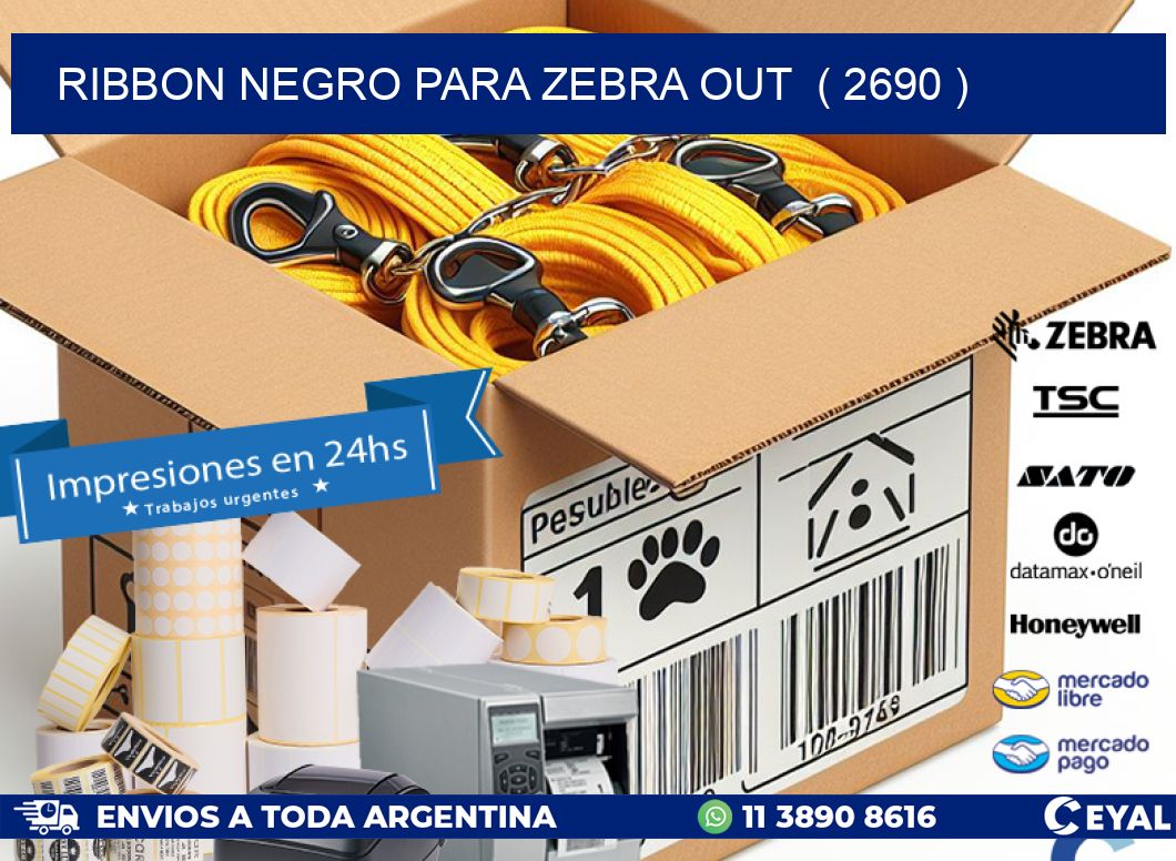 RIBBON NEGRO PARA ZEBRA OUT  ( 2690 )