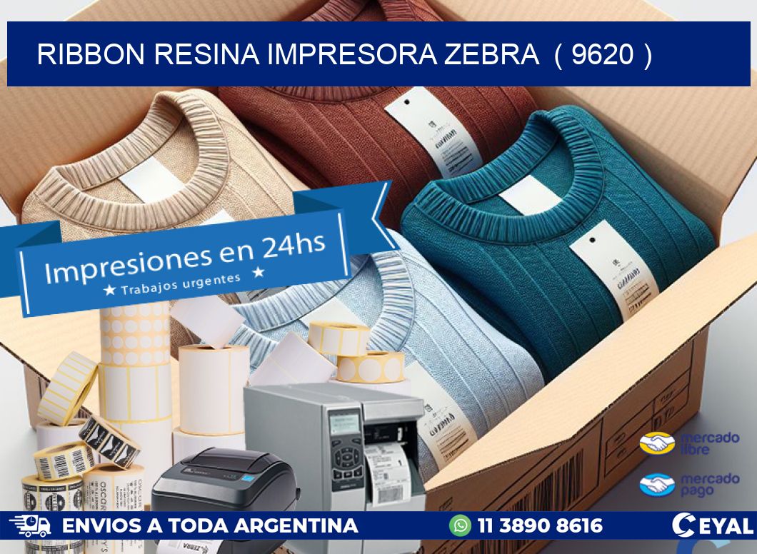 RIBBON RESINA IMPRESORA ZEBRA  ( 9620 )