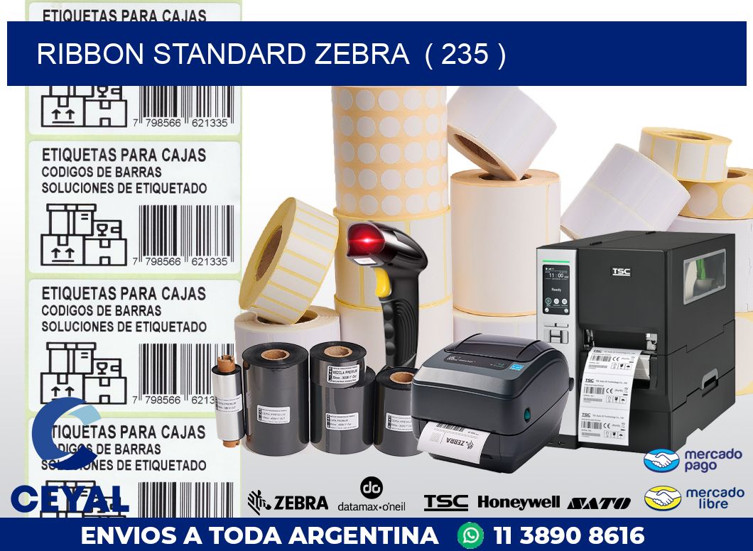 RIBBON STANDARD ZEBRA  ( 235 )