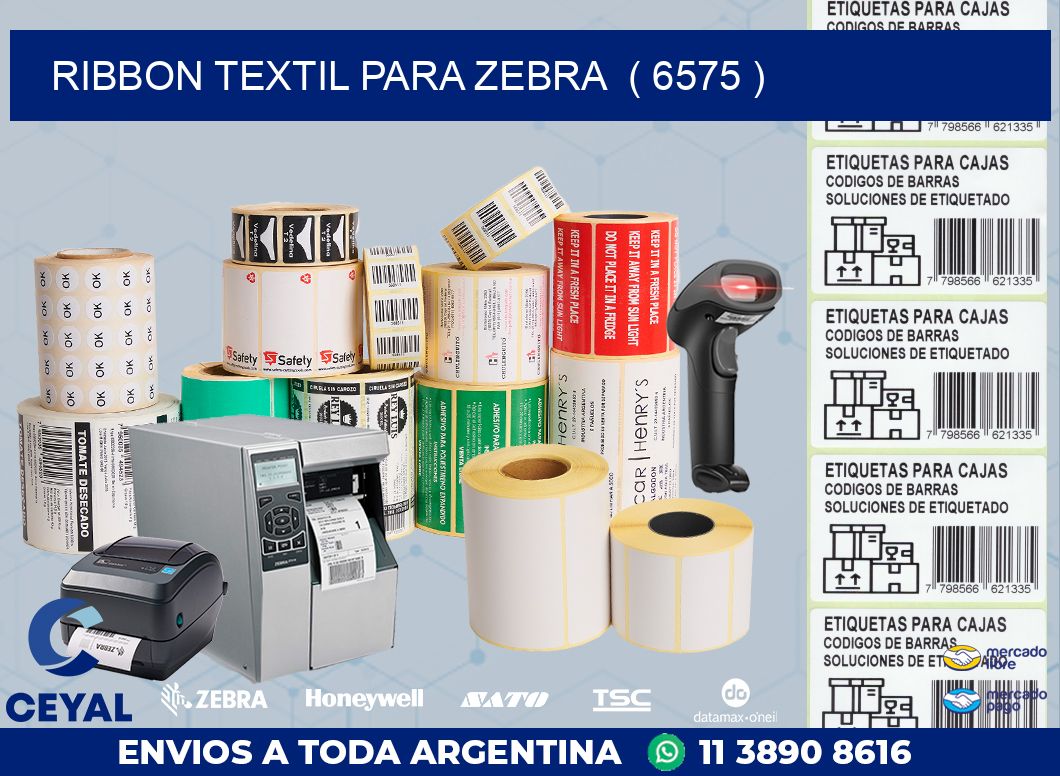 RIBBON TEXTIL PARA ZEBRA  ( 6575 )