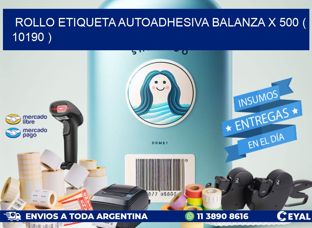 ROLLO ETIQUETA AUTOADHESIVA BALANZA X 500 ( 10190 )