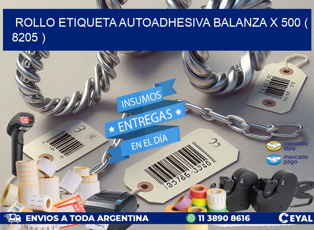 ROLLO ETIQUETA AUTOADHESIVA BALANZA X 500 ( 8205 )