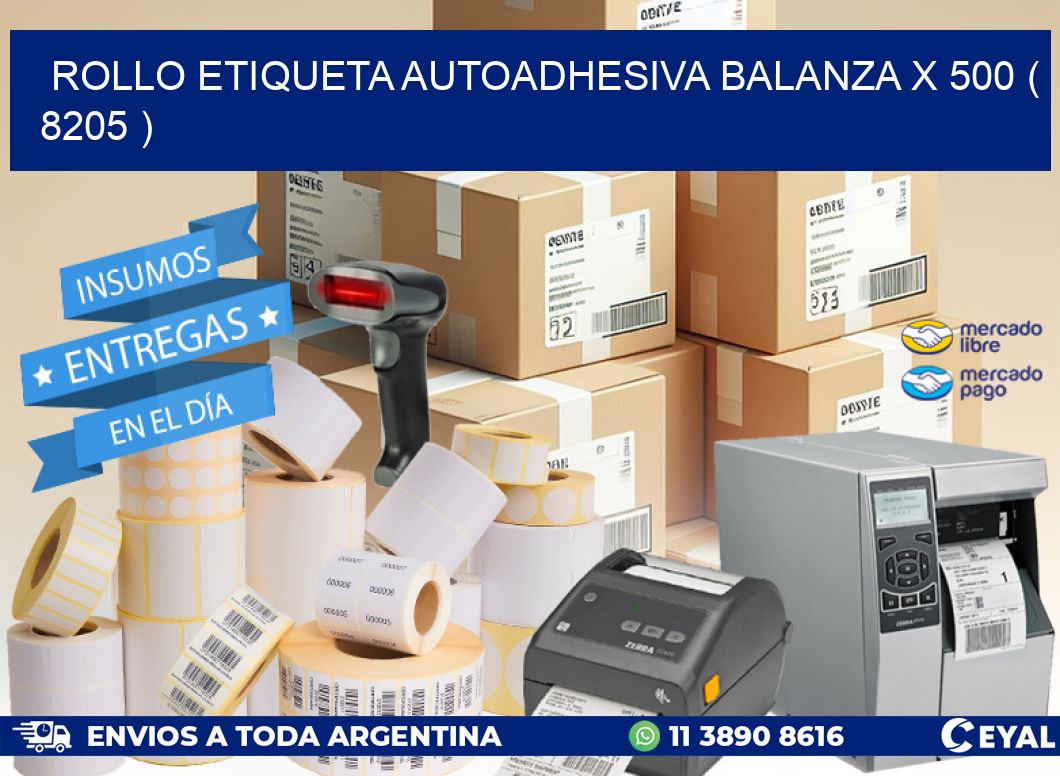 ROLLO ETIQUETA AUTOADHESIVA BALANZA X 500 ( 8205 )