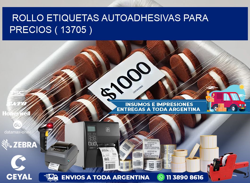 ROLLO ETIQUETAS AUTOADHESIVAS PARA PRECIOS ( 13705 )