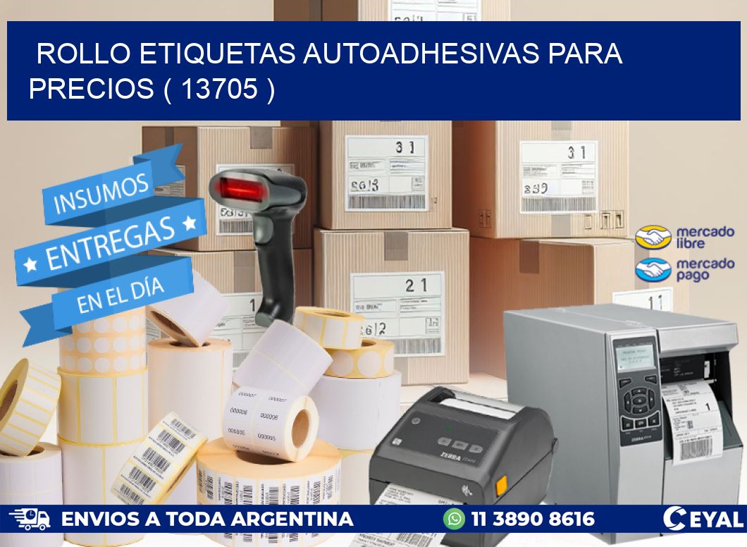 ROLLO ETIQUETAS AUTOADHESIVAS PARA PRECIOS ( 13705 )