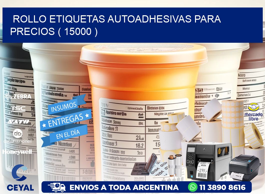 ROLLO ETIQUETAS AUTOADHESIVAS PARA PRECIOS ( 15000 )