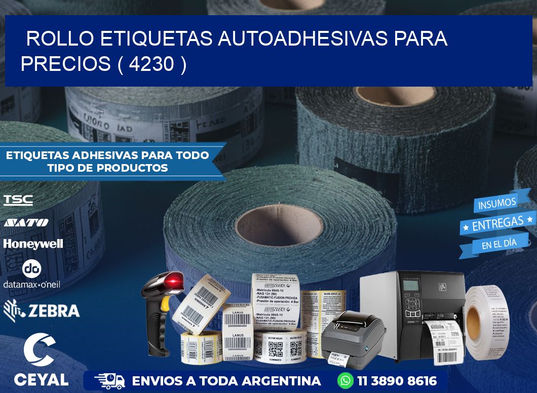 ROLLO ETIQUETAS AUTOADHESIVAS PARA PRECIOS ( 4230 )