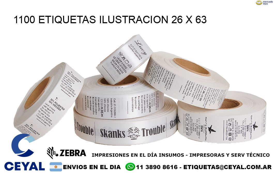 1100 ETIQUETAS ILUSTRACION 26 x 63