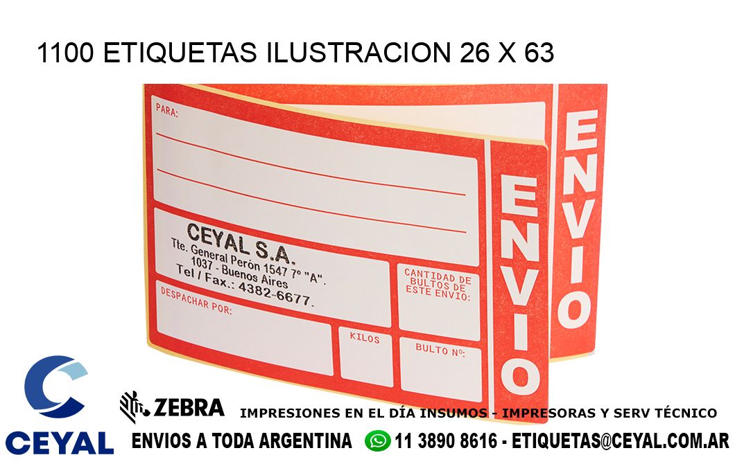 1100 ETIQUETAS ILUSTRACION 26 x 63