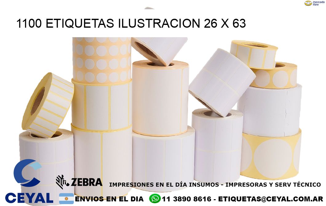 1100 ETIQUETAS ILUSTRACION 26 x 63