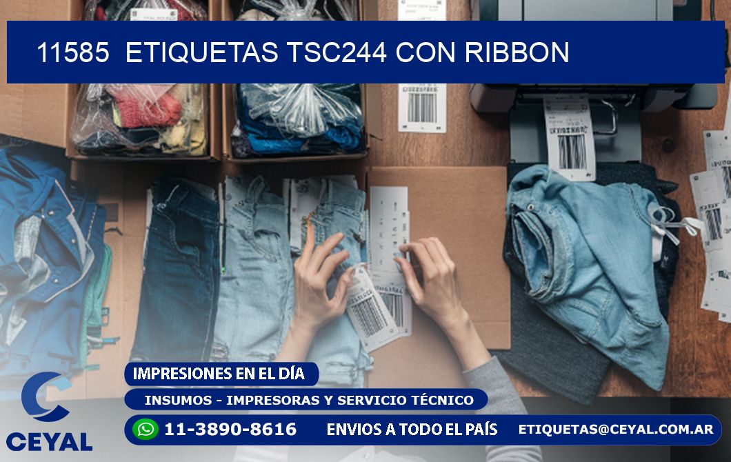 11585 ETIQUETAS TSC244 CON RIBBON