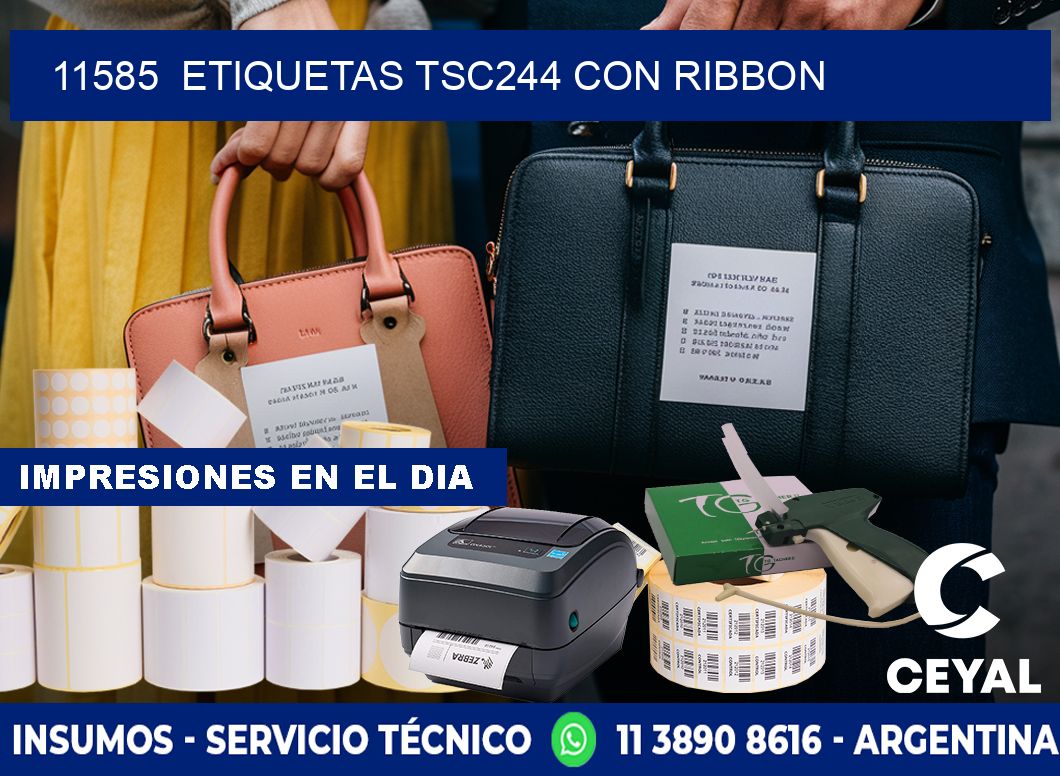 11585 ETIQUETAS TSC244 CON RIBBON