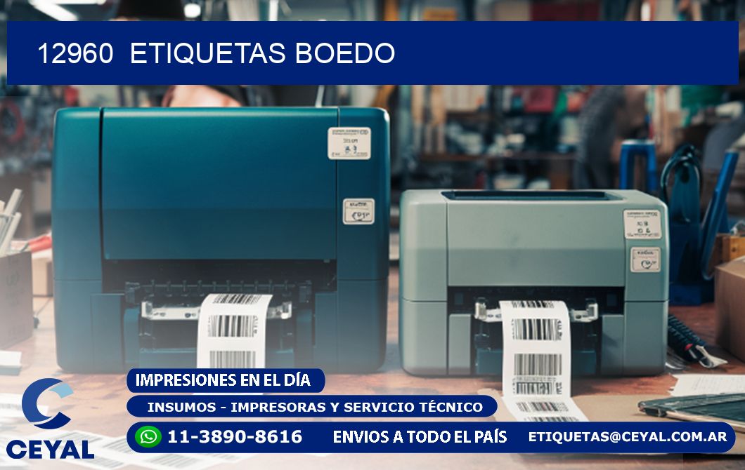 12960  ETIQUETAS BOEDO
