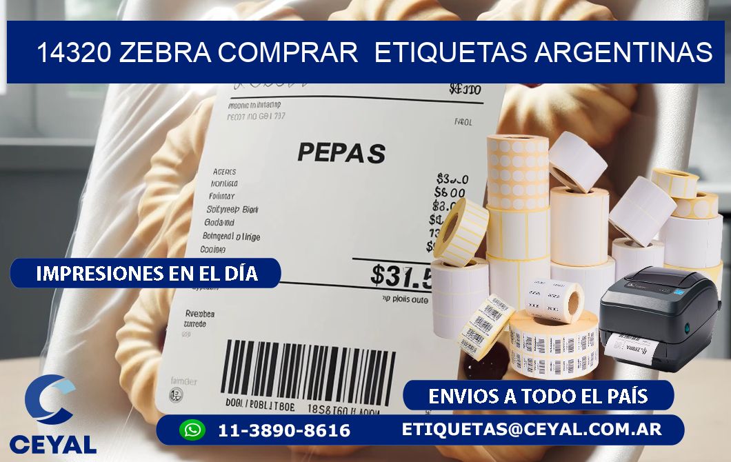 14320 ZEBRA COMPRAR  ETIQUETAS ARGENTINAS