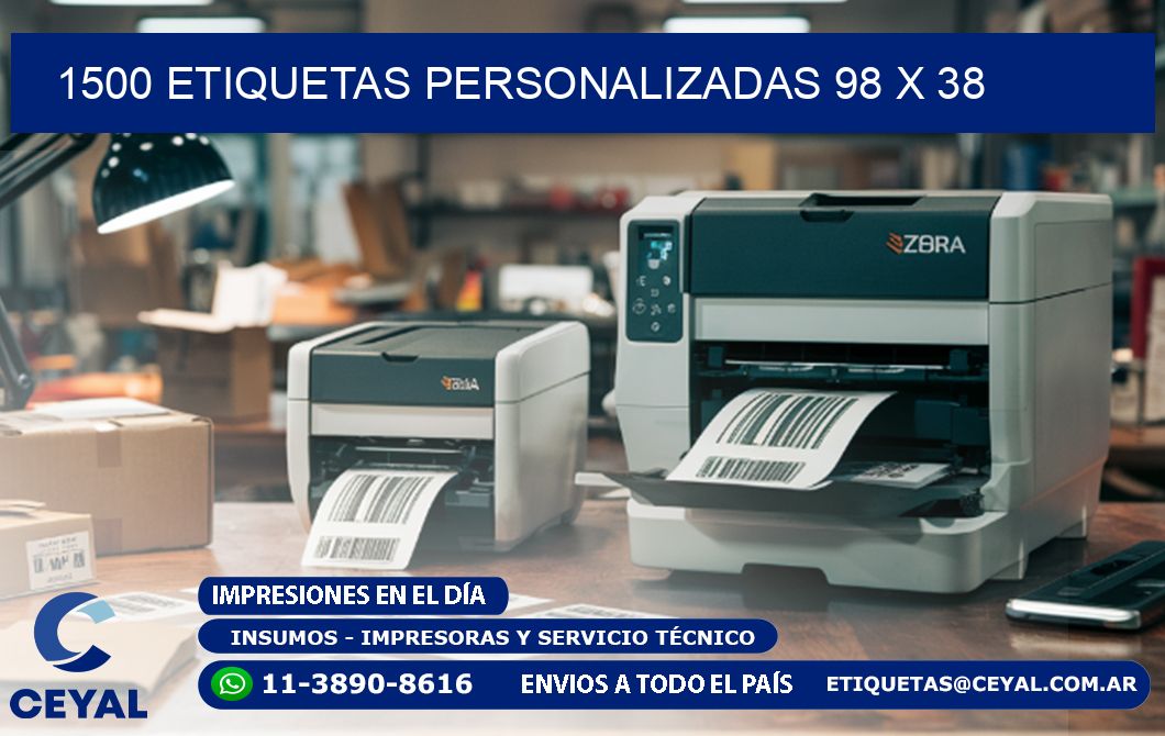 1500 ETIQUETAS PERSONALIZADAS 98 x 38