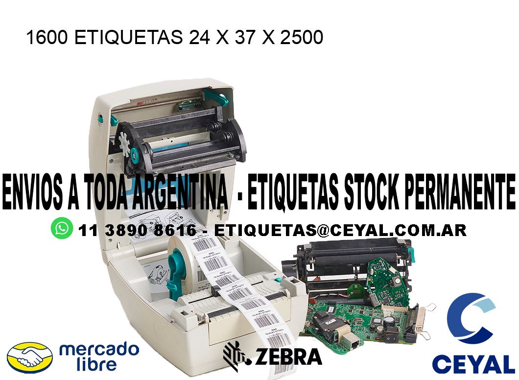 1600 ETIQUETAS 24 x 37 x 2500