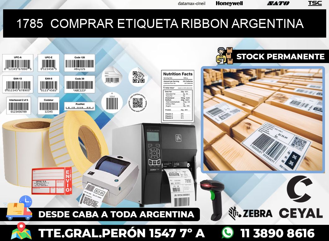 1785  COMPRAR ETIQUETA RIBBON ARGENTINA