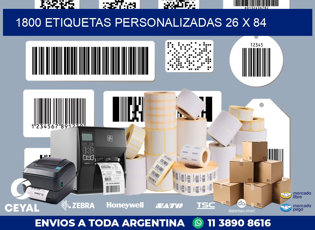 1800 ETIQUETAS PERSONALIZADAS 26 x 84