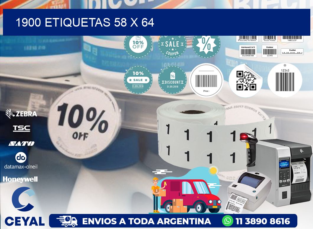 1900 ETIQUETAS 58 x 64