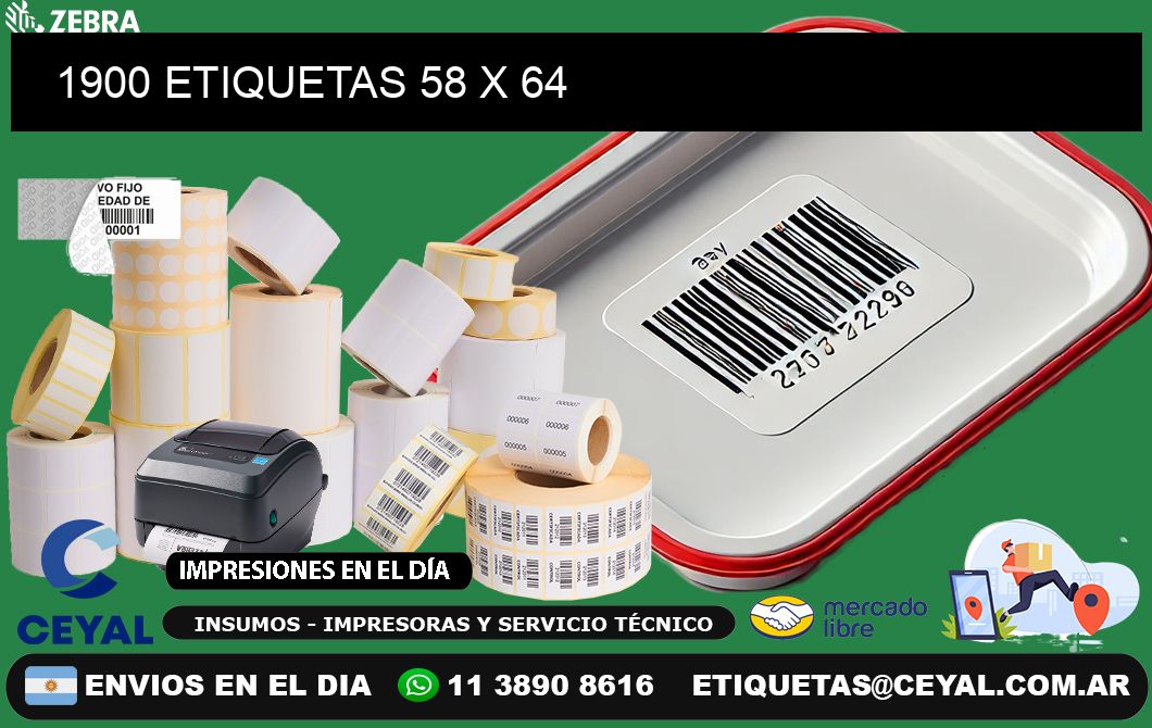 1900 ETIQUETAS 58 x 64