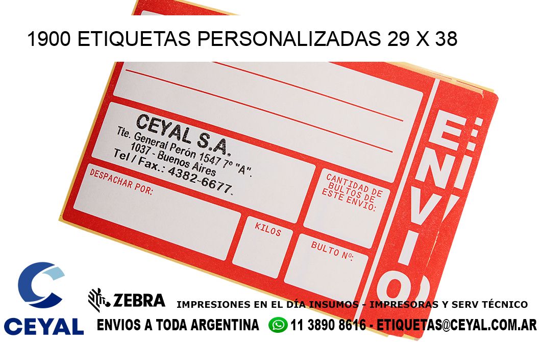 1900 ETIQUETAS PERSONALIZADAS 29 x 38