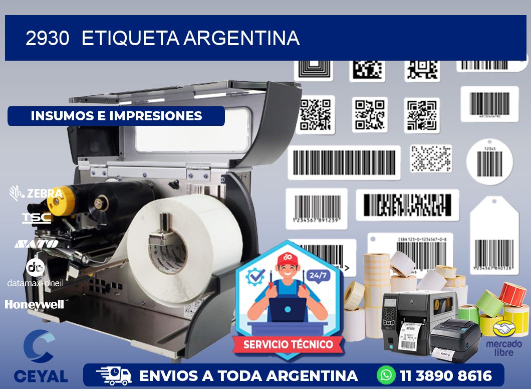 2930  ETIQUETA ARGENTINA