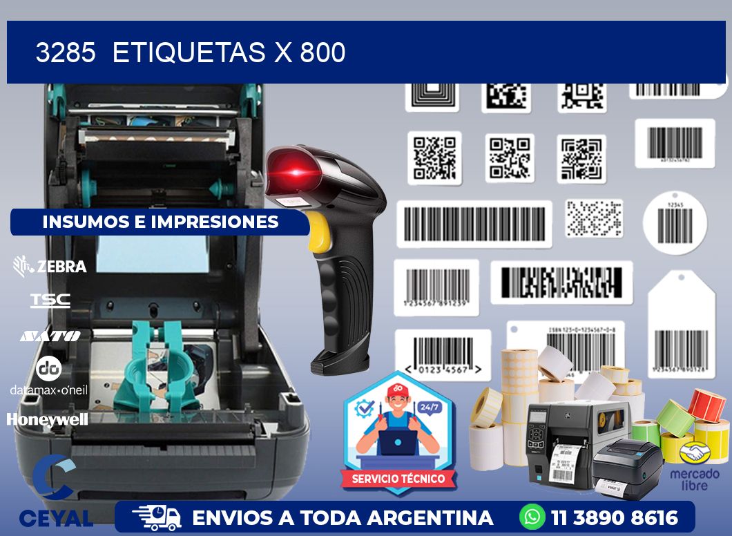 3285  ETIQUETAS X 800