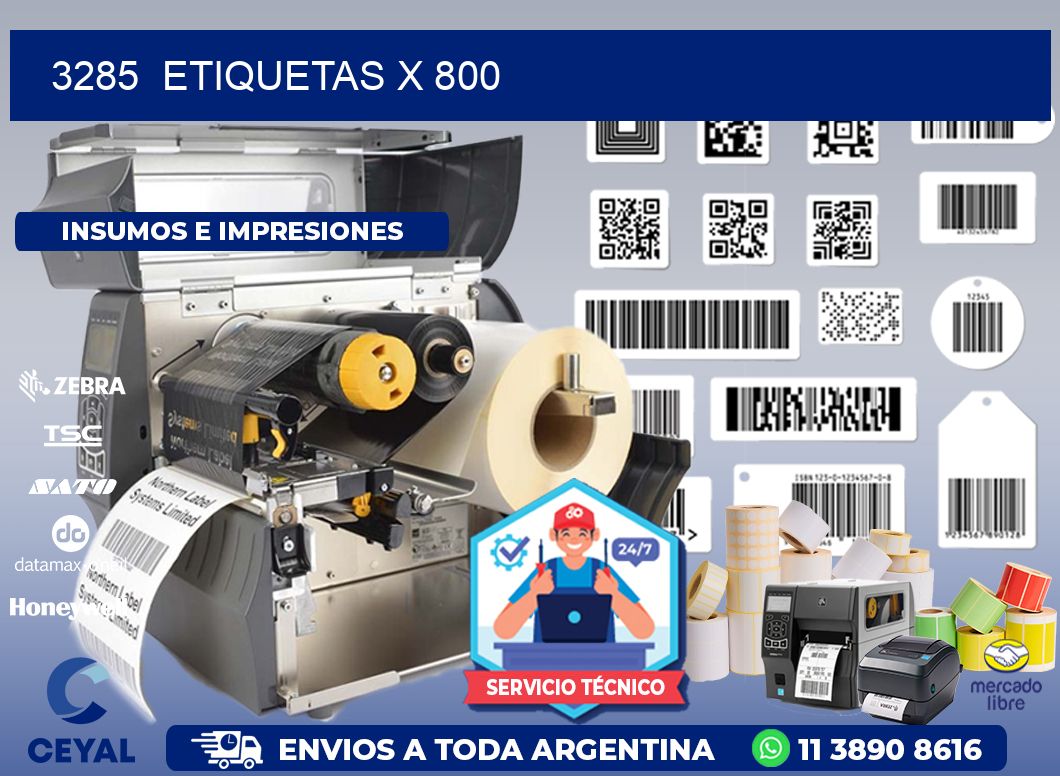 3285  ETIQUETAS X 800