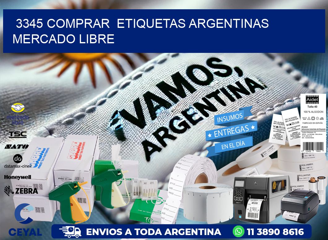 3345 COMPRAR  ETIQUETAS ARGENTINAS MERCADO LIBRE