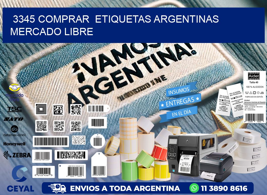 3345 COMPRAR  ETIQUETAS ARGENTINAS MERCADO LIBRE