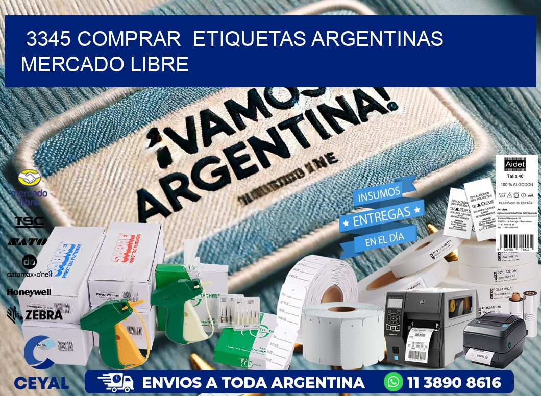 3345 COMPRAR  ETIQUETAS ARGENTINAS MERCADO LIBRE