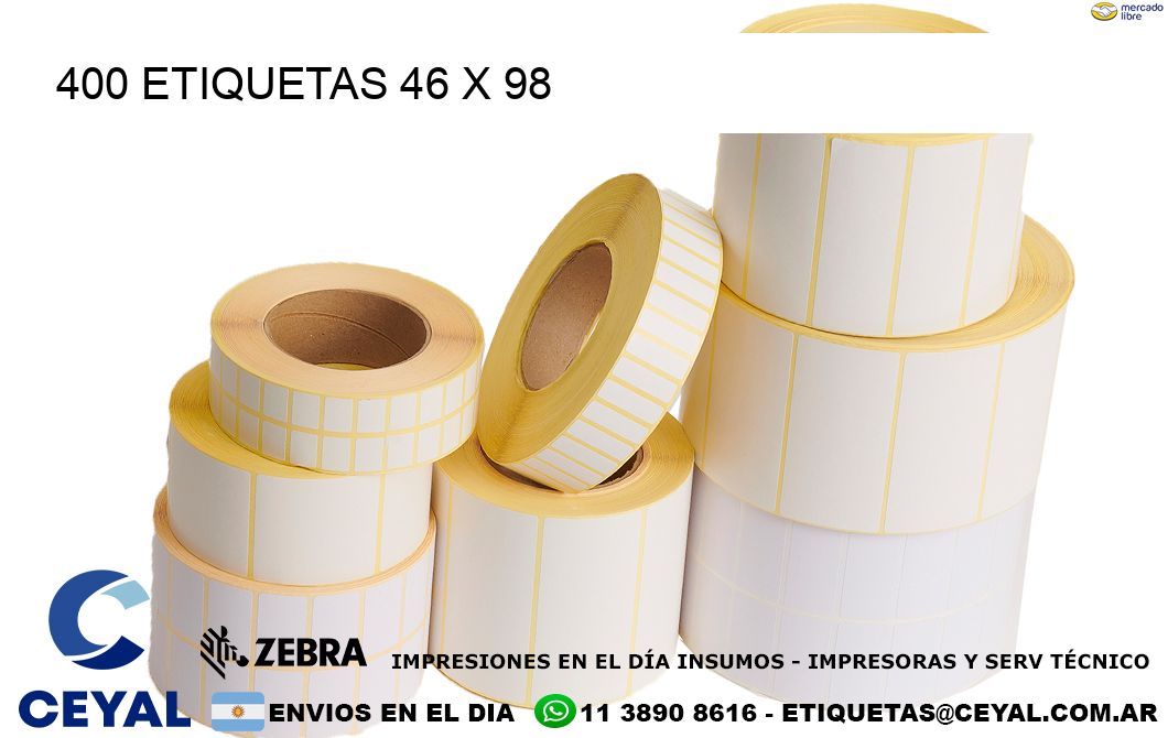 400 ETIQUETAS 46 x 98