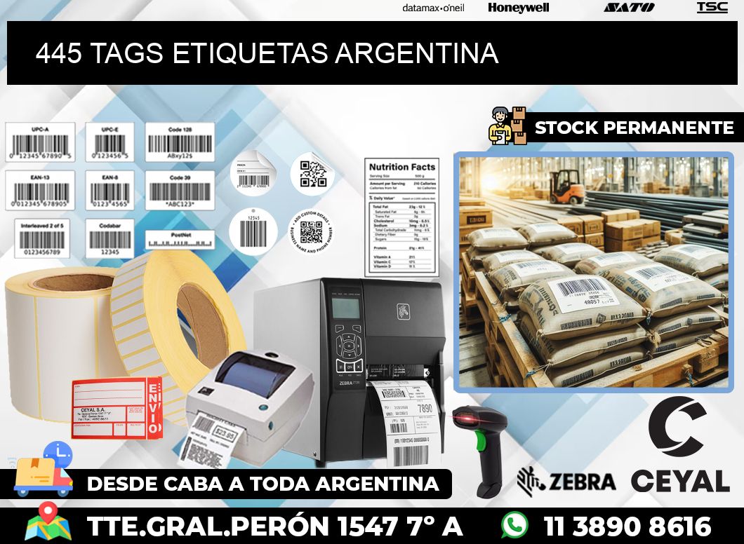445 TAGS ETIQUETAS ARGENTINA
