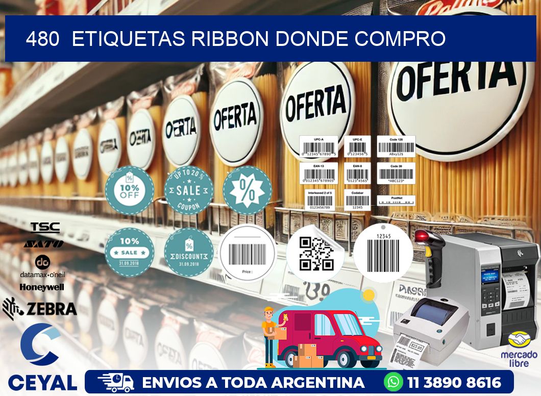 480  ETIQUETAS RIBBON DONDE COMPRO