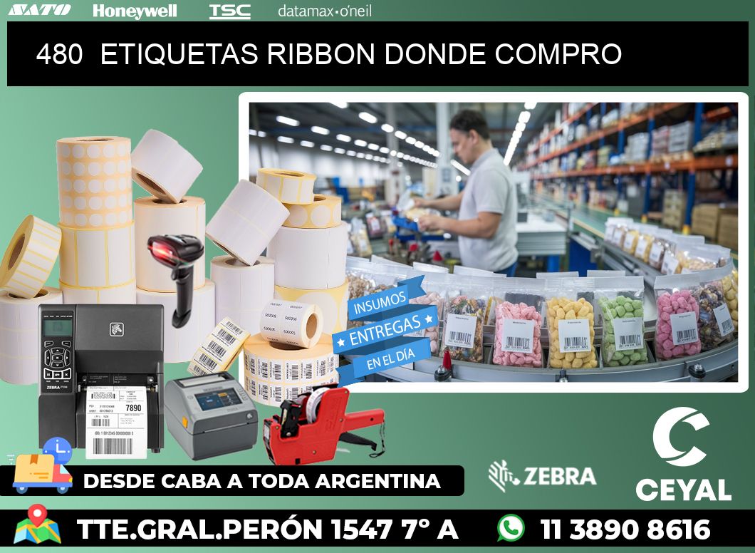 480  ETIQUETAS RIBBON DONDE COMPRO